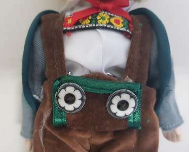 Pair of Handmade Volendam Dolls on metal stands as per photo