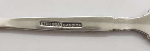 Sterling Silver Candida Teaspoon weight 17.4g as per photo