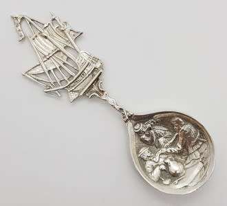 Dutch Silver Souvenir Spoon 90% weight 26g as per photo