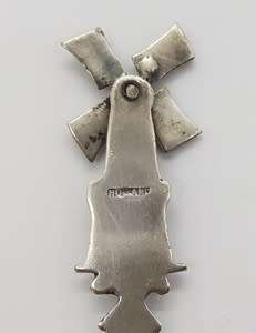 Dutch Silver Souvenir Spoon- Moving Windmill- Hallmarked, Made in Holland weight 19.4g as per photo
