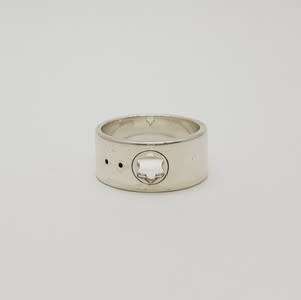 Mont Blanc Sterling Silver Ring, weight 8g Size P as per photo