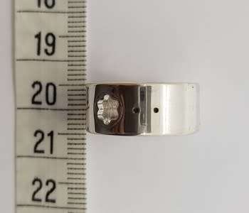 Mont Blanc Sterling Silver Ring, weight 8g Size P as per photo