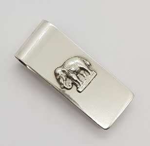Vintage Sterling Silver Elephant Money Clip Hallmarked 925, weight 16g as per photo