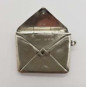 Antique Sterling Silver Hallmarked ALLd Birmingham Stamp Case weight 4g (23x29cm) as per photo
