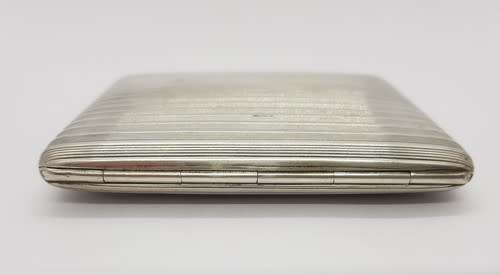 Antique German Silver Hallmarked 800BC Cigarette Case weight 93.2g (9x8cm) as per photo