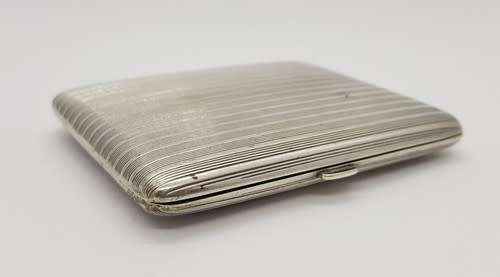 Antique German Silver Hallmarked 800BC Cigarette Case weight 93.2g (9x8cm) as per photo