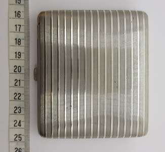 Antique German Silver Hallmarked 800BC Cigarette Case weight 93.2g (9x8cm) as per photo