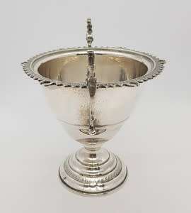 800 Silver German/Italian Emoire Style Sugar Bowl weight 130g height 11.5cm diameter 10cm