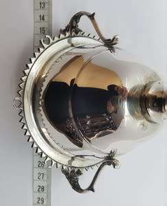 800 Silver German/Italian Emoire Style Sugar Bowl weight 130g height 11.5cm diameter 10cm