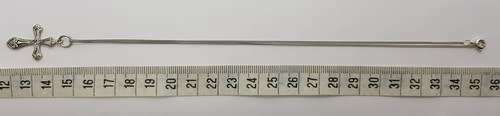 925 Sterling Silver Chain with Cross Pendant weight 2.7g as per photo