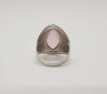 925 Sterling Silver Ladies Ring with Pink Stone weight 9.1g as per photo