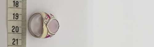 925 Sterling Silver Ladies Ring with Pink Stone weight 9.1g as per photo