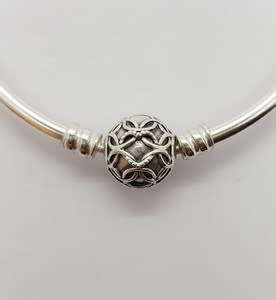 925 Sterling Silver Pandora Design Bangle weight 8.4g as per photo