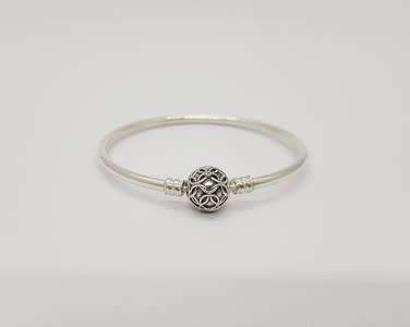 925 Sterling Silver Pandora Design Bangle weight 8.4g as per photo