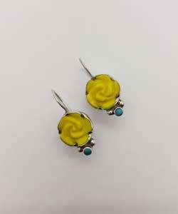 Vintage Sterling Silver Floral Earrings Designed by JL (Jessica-Lee) weight 5.7g as per photo