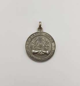 Northlands Friendship and Service Medal Pendant Stamped 900 weight 7.4g as per photo