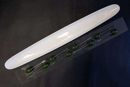 Porcelain Olive Platter with 8 Olive Forks as per photo