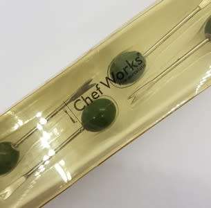 Porcelain Olive Platter with 8 Olive Forks as per photo