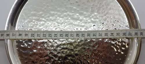 Hammered Round Silver Plated Tray as per photo