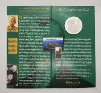 Nelson Mandela Nobel Peace Laureate 1993 30g silver medallion as per photo