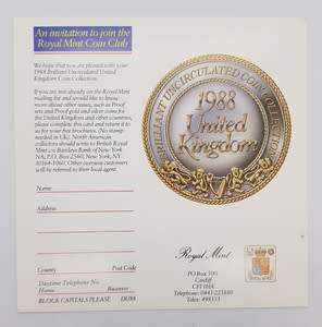 1988 United Kingdom Uncirculated Coin Set as per photo