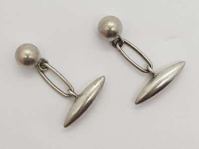 925 Sterling Silver Cufflinks weight 4.3g as per photo