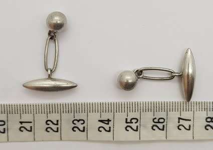 925 Sterling Silver Cufflinks weight 4.3g as per photo