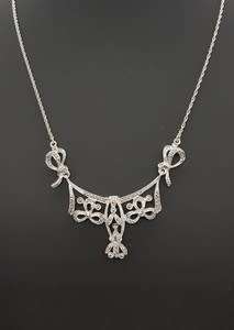835 European Silver Art Nouveau Period Necklace weight 6.4g as per photo