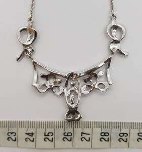 835 European Silver Art Nouveau Period Necklace weight 6.4g as per photo