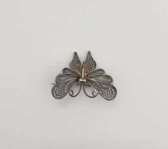 Vintage Sterling Silver Filigree Butterfly Pin Brooch weight 3.1g as per photo