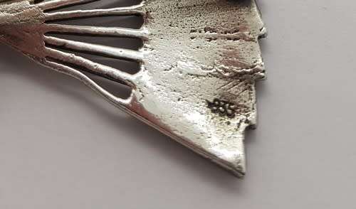 835 European Silver Marcasite and Enamel Brooch weight 5.2g as per photo