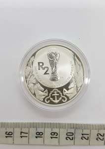 2010 SA Fifa World Cup Silver R2 Commerative Coin in box as per photo