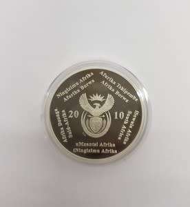 2010 SA Fifa World Cup Silver R2 Commerative Coin in box as per photo