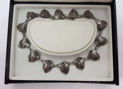 Sterling Silver Candida Necklace Made in South Africa by Joe Calafato weight 41.8g /39cm
