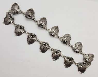 Sterling Silver Candida Necklace Made in South Africa by Joe Calafato weight 41.8g /39cm