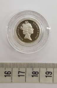 1990 Silver Piedfort Silver 5 Pence Coin as per photo