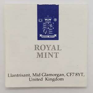 1990 Silver Piedfort Silver 5 Pence Coin as per photo