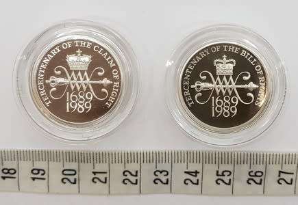 1989 2 Pound Silver Piedfort 2-Coin Set as per photo