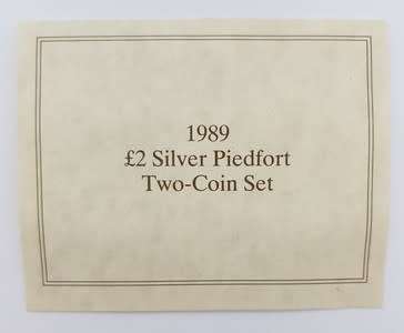 1989 2 Pound Silver Piedfort 2-Coin Set as per photo