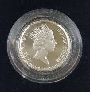 1988 United Kingdom Silver Proof One Pound Coin as per photo