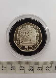 1992-1993 Silver Proof Fifty Pence Coin as per photo
