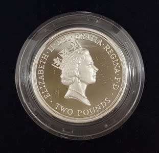 1994 Silver Proof 2 Pound Coin Commemorating the Bank of England as per photo