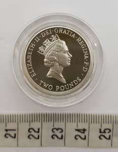 1994 Silver Proof 2 Pound Coin Commemorating the Bank of England as per photo
