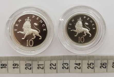 1992 Silver Proof Ten Pence Two-Coin Set as per photo