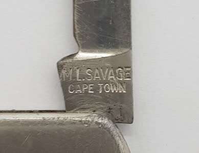 Miniature M.L. Savage Cape Town pocket knife as per photo