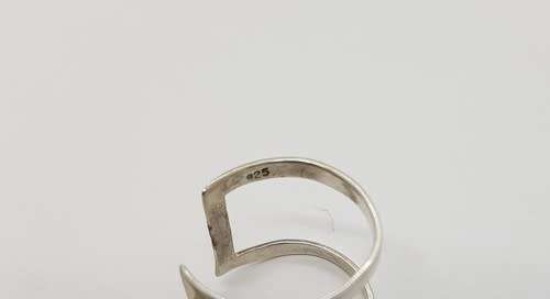 925 Sterling Silver Ring weight 2.1g size N as per photo