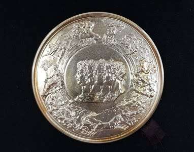 Battle of Waterloo 175th Anniversary Silver Medal 153g 925 silver as per photo