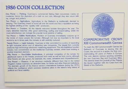 1986 Royal Mint Guernsey Proof Set as per photo