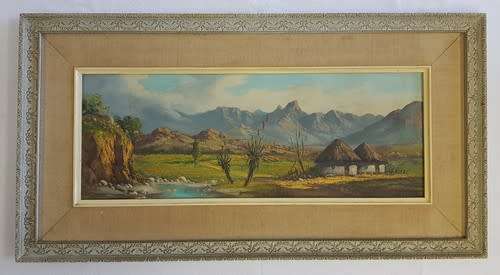 J.L. Faure painting, 74cm x 39cm as per photo
