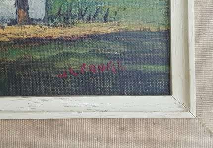 J.L. Faure painting, 74cm x 39cm as per photo